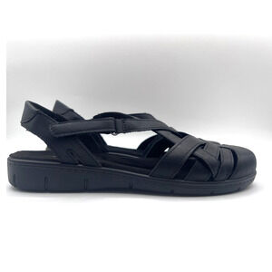 EASY STREET CASUAL 'GARRETT' COMFORT FLATS BLACK WOMENS 10M NEW